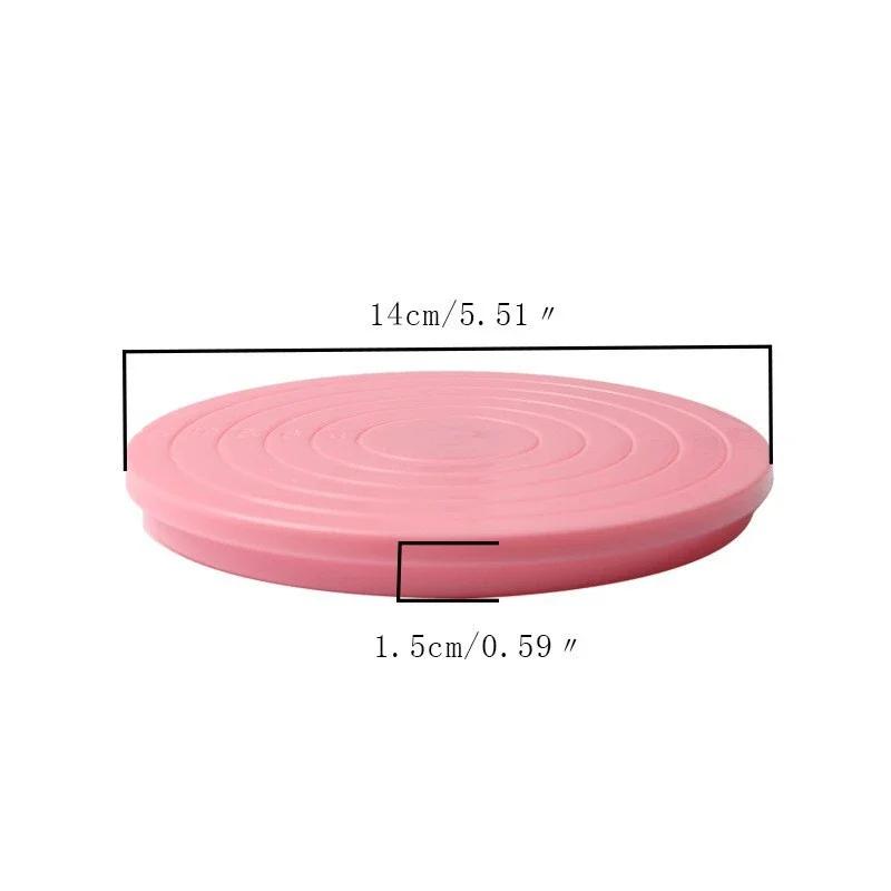 DIY Cake Rotary Table Mini Plastic Fondant Cake Turntable Revolving Platform Stand Rotating Home Kitchen Tools Round Cookie