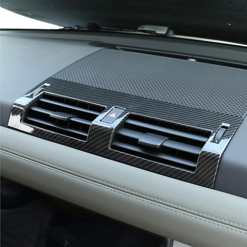 1pcs ABS Car Interior Center Console Air Conditioning Vent Cover Trim for Land Rover Defender 110 2020 (Carbon Fiber Style)