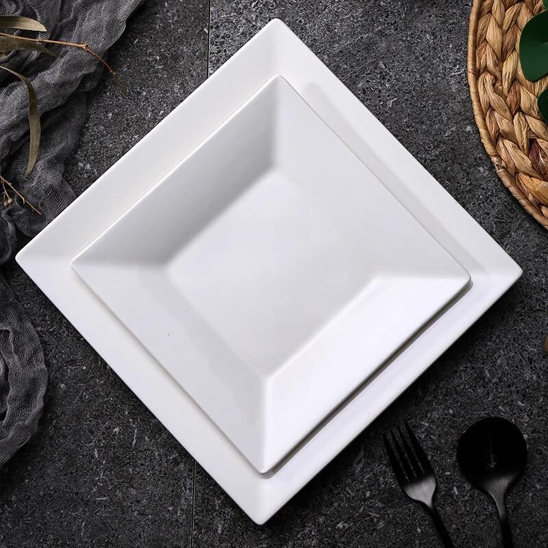 Zhishi Ceramic Square Dinner Plates