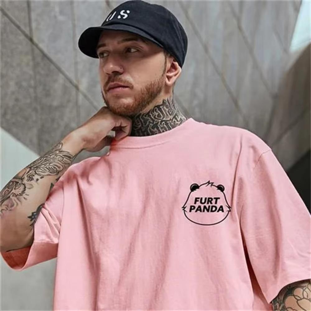 2024 Men's Short Sleeved Hip Hop T-shirt Casual Street Clothing Angry Blink Print Summer Harajuku Fashion Y2K Street Clothing