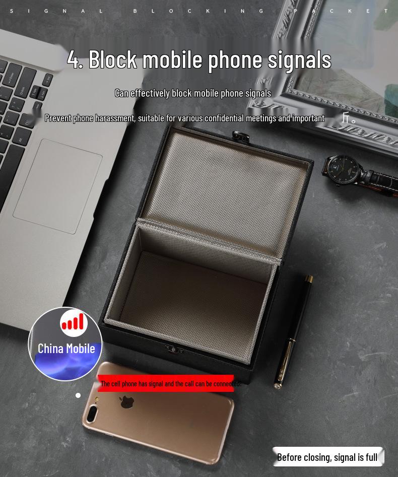 Premium Cross-Grain RFID Auto-Schlüssel und Handy Signalblockierende Lederbox - Erhältlich in großen und kleinen Größen