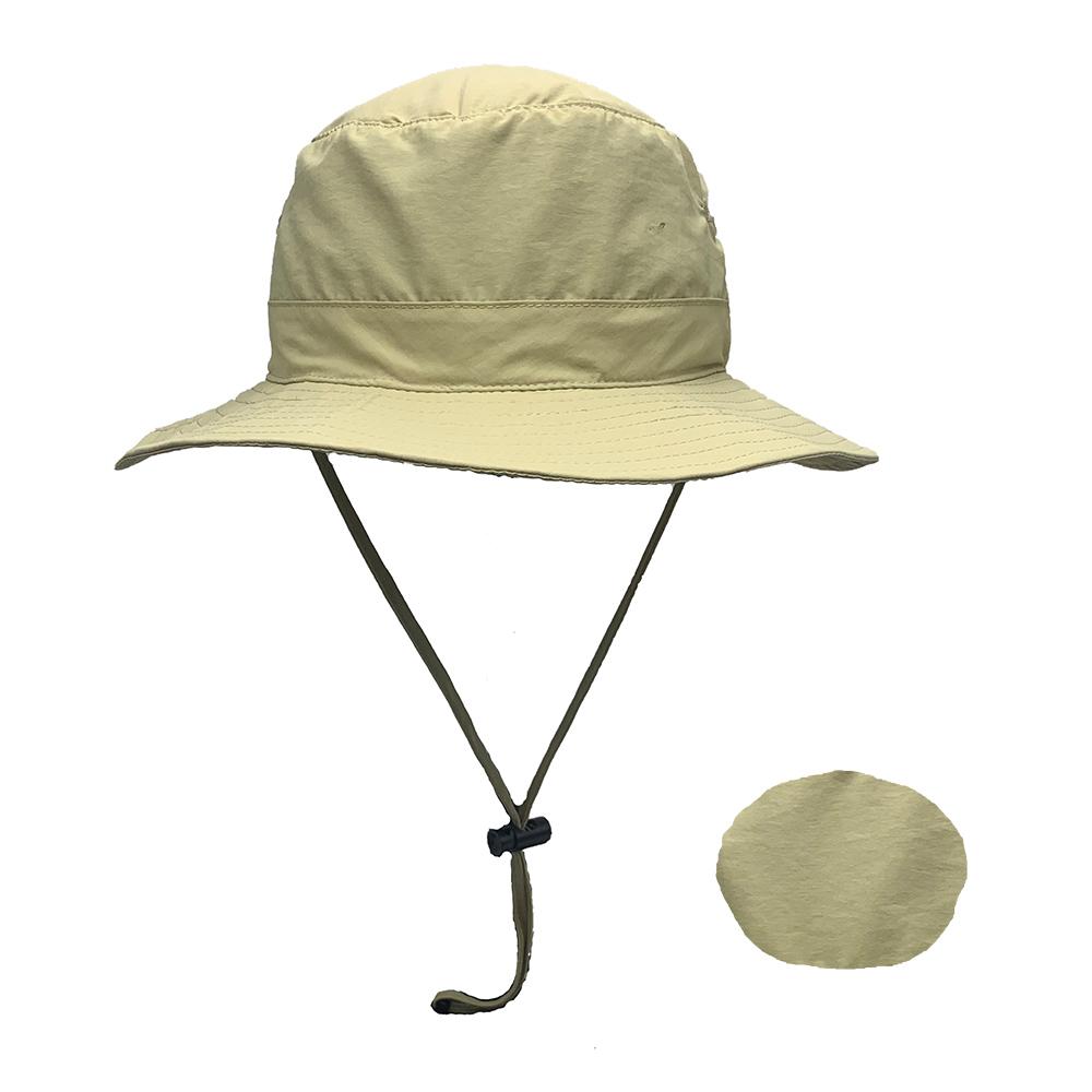 Hochwertige Outdoor-Sonnenschutz-Atmungsaktive Einfache Wanderhüte Jagd-Reisekappe Angelkappe Mit Kordel