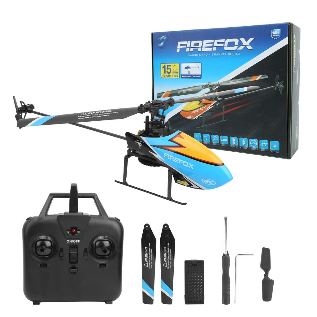 C129elicopter cu 4 Canale Flybarless Altitudine Fixă Aeronave cu Telecomandă Model Aero albastru