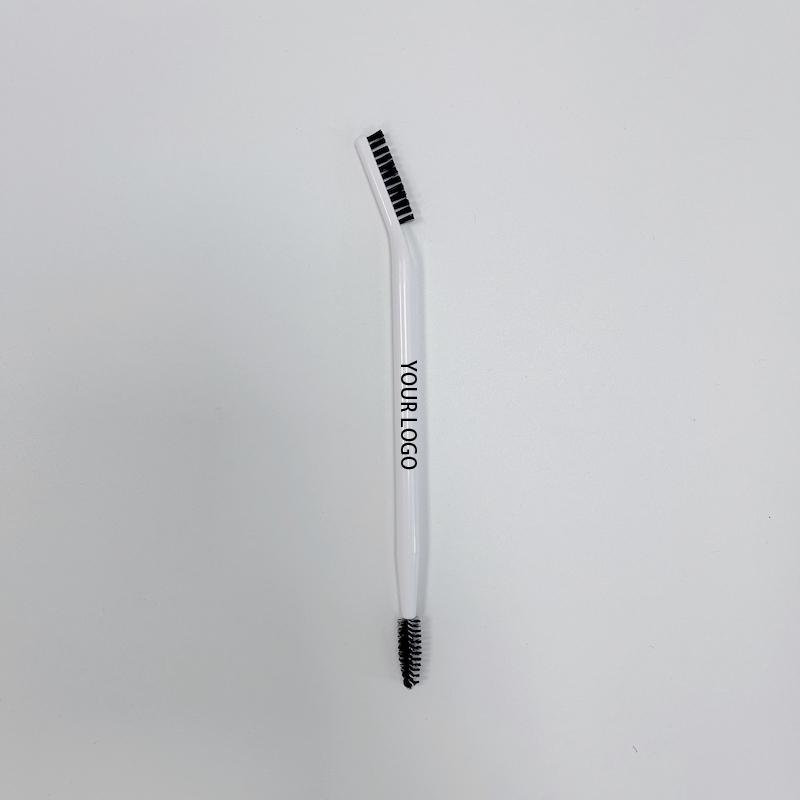 Custom Logo Mascara Eyelash Eyebrow Wand Double End Eyebrow Eyelash Eye Brow Makeup Brush regular size белый