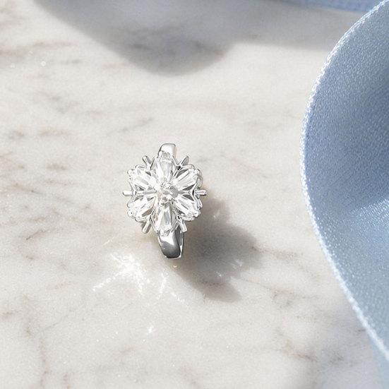 1 Pair Snowflake Stud Earrings for Women, Cubic Zirconia Wedding Engagement Statement Earrings, Winter Snowflake Jewelry Accessory