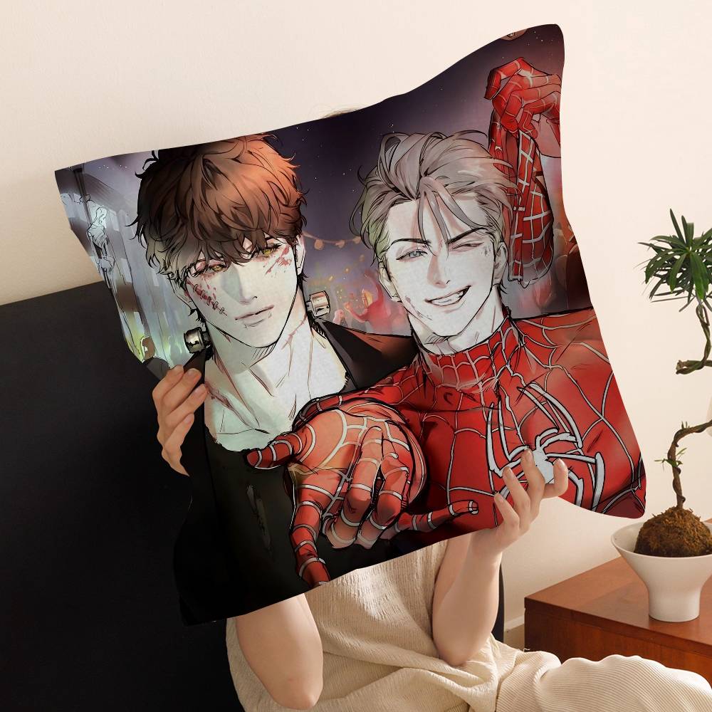Cartoon N-Nerd P-Project Bl Anime Cushion Cover Polyester Sofa Cushions Decorative Throw Pillows Home Decoration Pillowcover