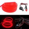 5M Red LED Auto Interior Car Strip Light Decor Atmosphere Cold Wire Lamp 12V