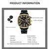 Luxury Men's Casual Fashion Business Gold Needle Digital Steel Band Quartz Watch Calendar Designed For Successful Men Classic