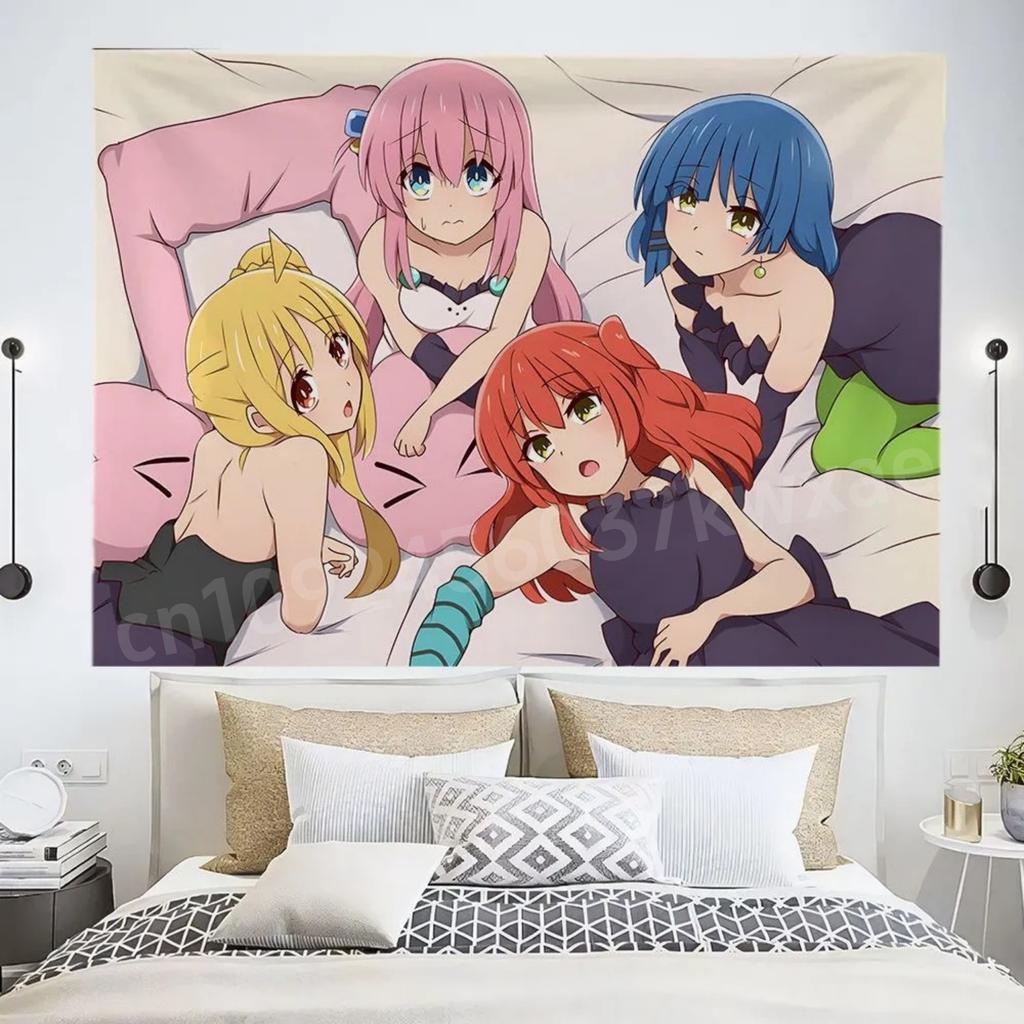 1PC the Japanese Anime Bocchi the Rock!  Hanging Tapestry  Background Cloth Decoration Bedroom Bedhead Dormitory Wall Tapestry