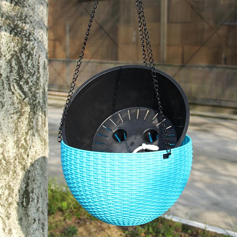 Resin Hanging Plant Pots Basket Plant Hang Flower Pot Hanger Outdoor Hanging Pot Holder Basket For Wall Decoration Garden