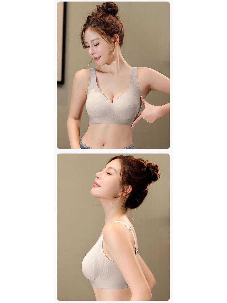 Wirefree Large Bust Minimizer Bra - Women's Anti-Sagging Seamless Support with Fixed Cup