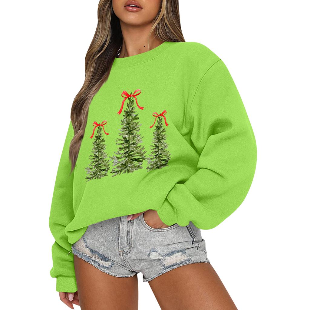 Women  Tops Women's Long Sleeve Sweatshirt Casual Crewneck Loose Fit Pollover Fleece Tops