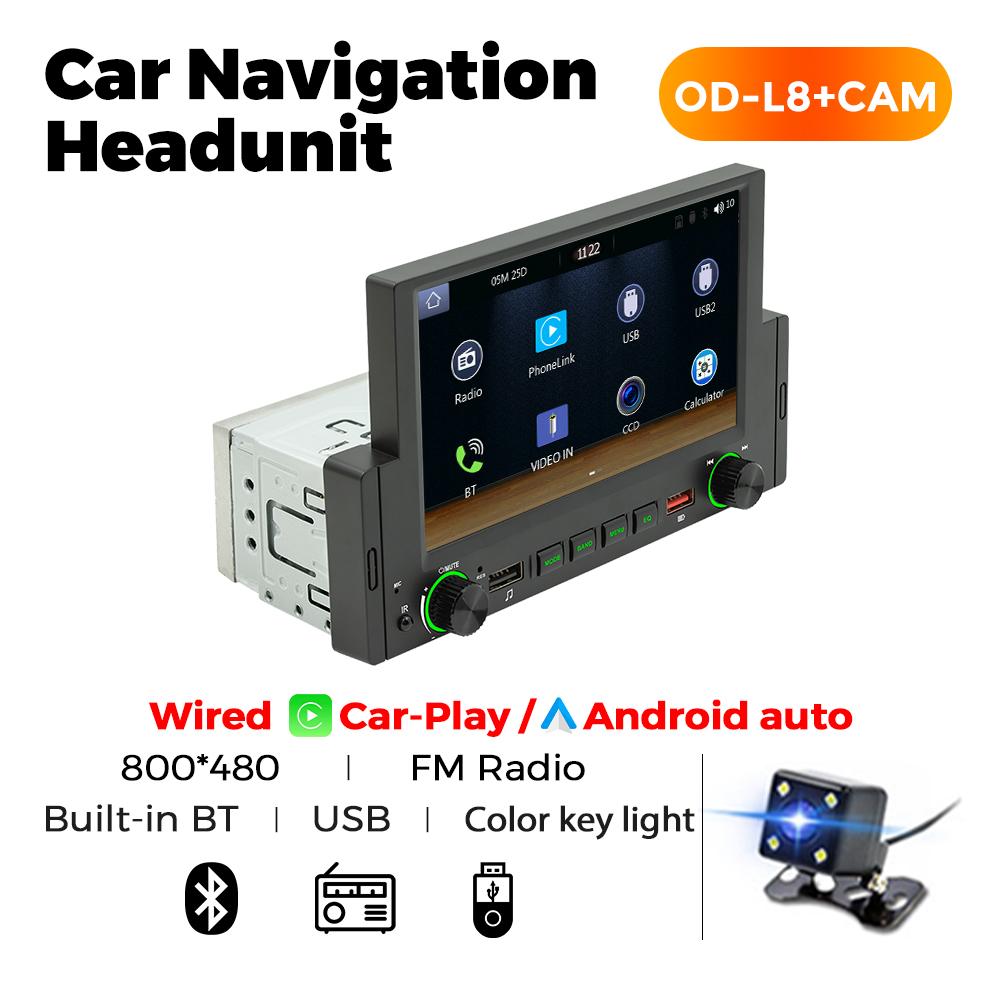 1 Din MP5 Multimedia Player Car Radio 6.2 Inch Touch Screen Support Carplay Android Auto FM Aux Input BT USB Universal Autoradio