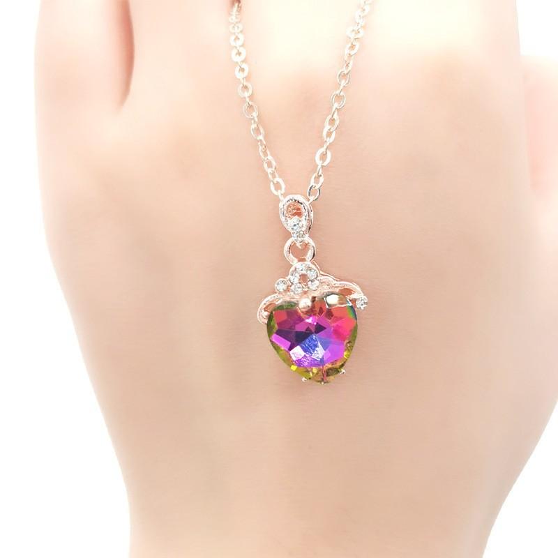 

Temperament Cartoon Hollow Heart Pendant Love Clavicle Chain Accessories Women s Diamond Necklace Simple