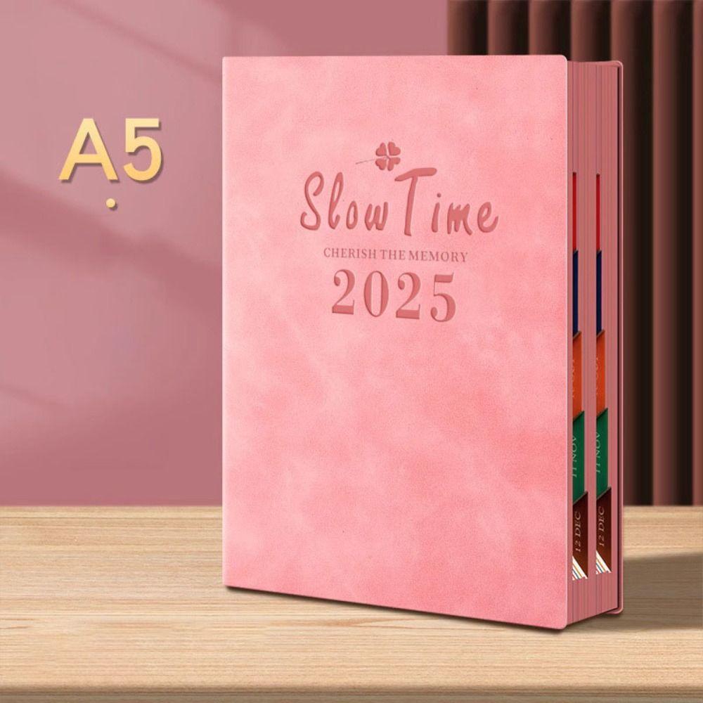 A5 Study Notebook Paper Time Management Plan Book New 365 Days Diary Book