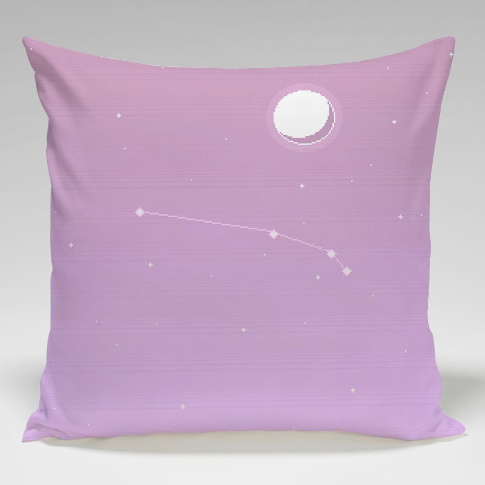 Night Sky Moon Print Bedroom Bedside Tatami Back Pillowcase Small Fresh Pillow Case Student Nap Pillow
