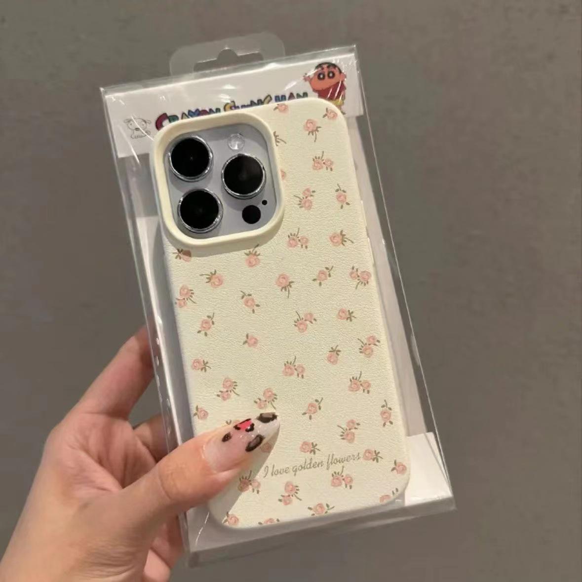 Мягкий чехол-накладка с нежным розовым цветочным принтом для iPhone 11/12 Pro Max/13 Pro/14/15 Pro Max iPhone 17 gray