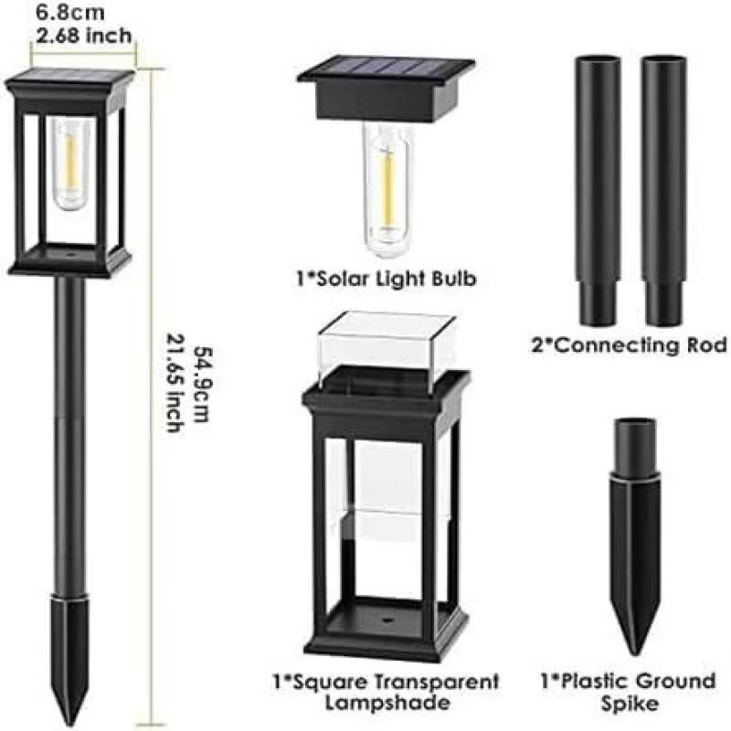 NuFeng Outdoor Solar Garden Lawn Lights (4-Pack)