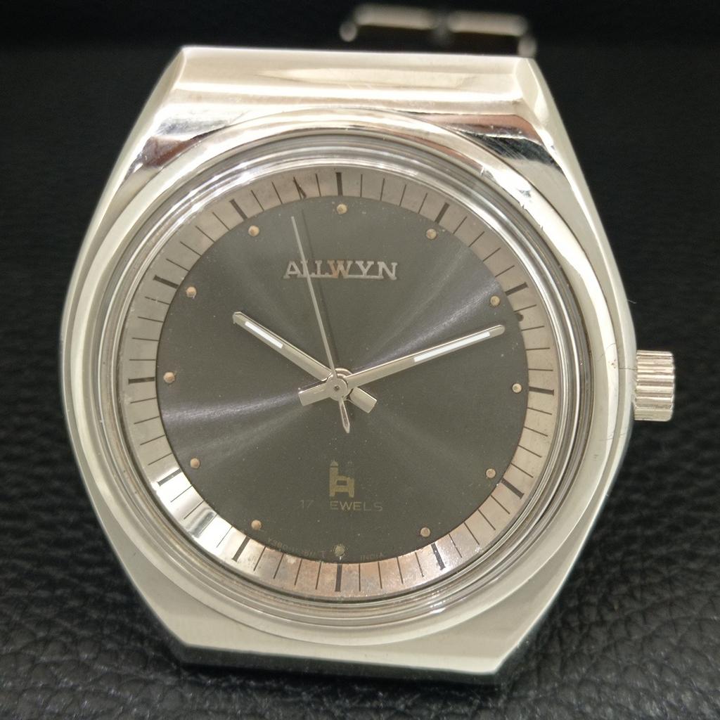ALLWYN 6300A HAND-WINDING VINTAGE INDIA MENS ORIGINAL DIAL WATCH A706224-1