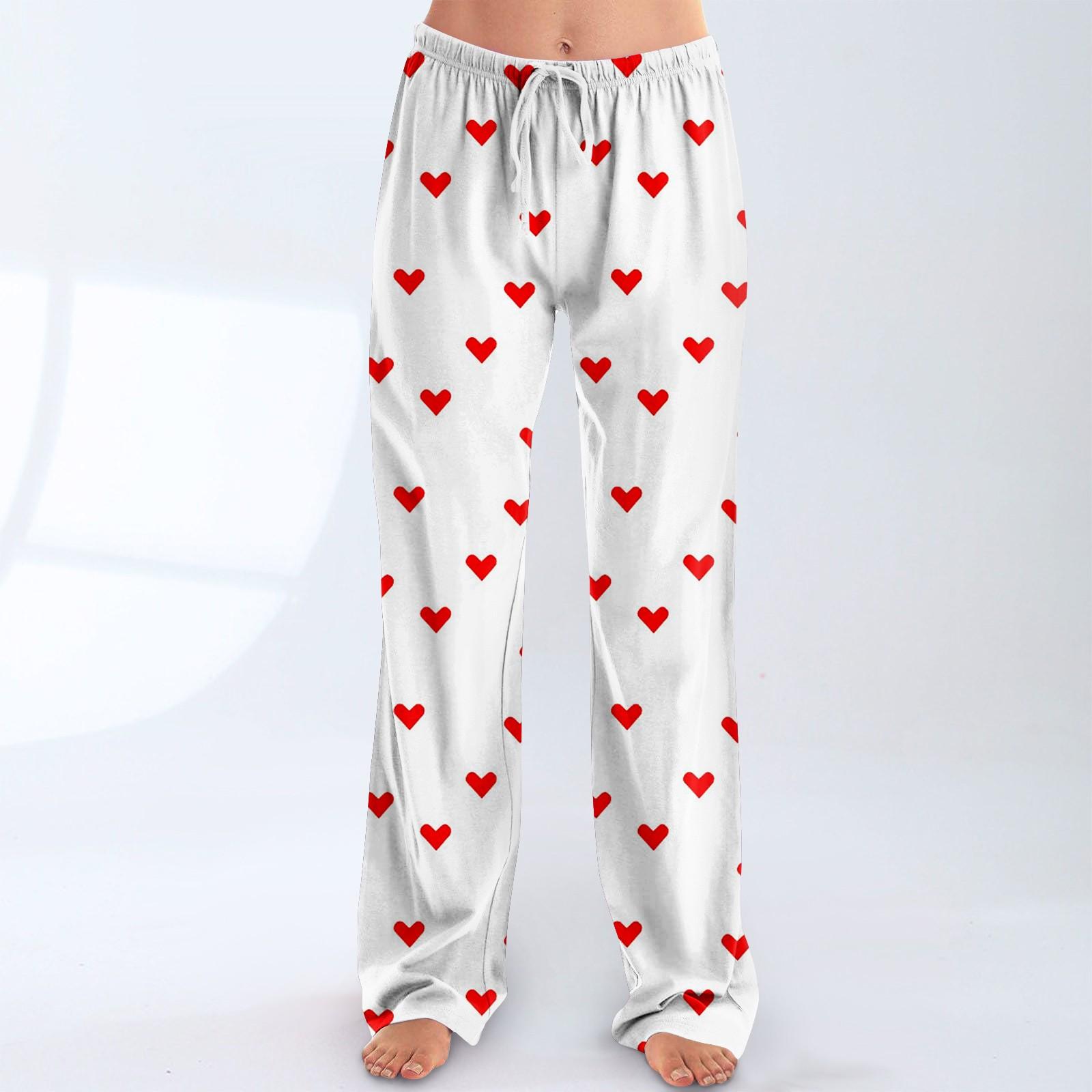 

Женские пижамные штаны, одежда для сна, повседневные брюки с эластичной резинкой на талии, удобные прямые свободные брюки для йоги L белый