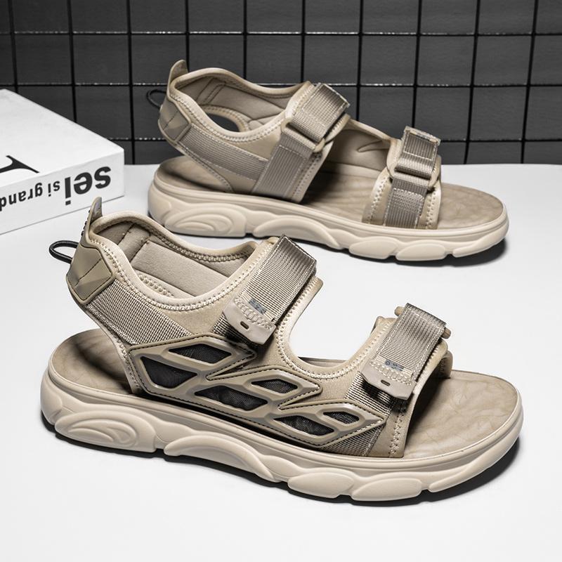 Fashion Genuine Leather Men Sandals Summer Outdoor Non-slip Hiking Trekking Shoes for Men Beach Slippers Casual Sneakers Men Flats