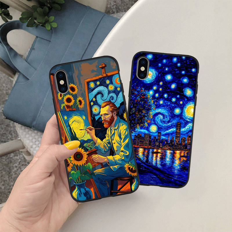 IR27 Starry Night Van Gogh Phone Shell Case for Redmi Note 12 12S 12C 13 13C 13R 14 14S 14R 14C Pro Max Plus A3 A3X A4 A5 11A 13X