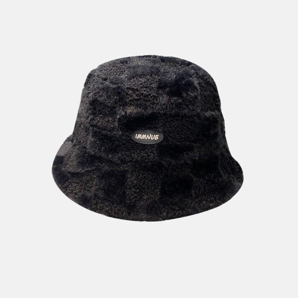 Weicher Lammplüsch Fischerhut Herbst Winter Beanie Mütze Mode Winter Bucket Hat Outdoor