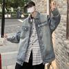 Spring and Autumn American Washed Denim Men's Jacket Retro Design Niche Couple Men's Lapel Jacket