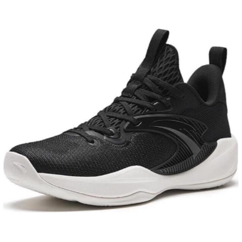 Anta Light Cavalry 9 Cushioning Slip Resistant Abrasion Resistant Low Top Basketball Shoes Men's Black White Sneakers 112421610-2