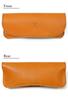 [Prof Line] Yamabuki (Japanese Yellow) Tochigi Leather Made In Japan Glasses Case Soft Large Eyeglasses Case Sunglasses Case Glasses Case Men's Women'