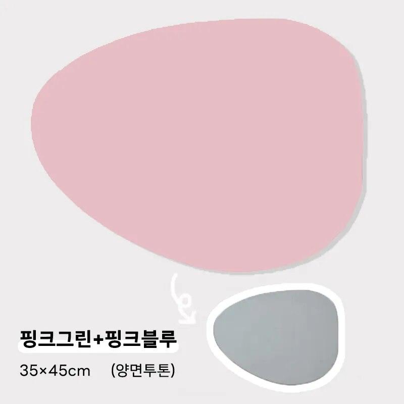 Nordic Style Tableware Pad Placemat Table Mat PU Leather Heat Insulation Non-Slip Simple Placemats Disc Coaster Placemat