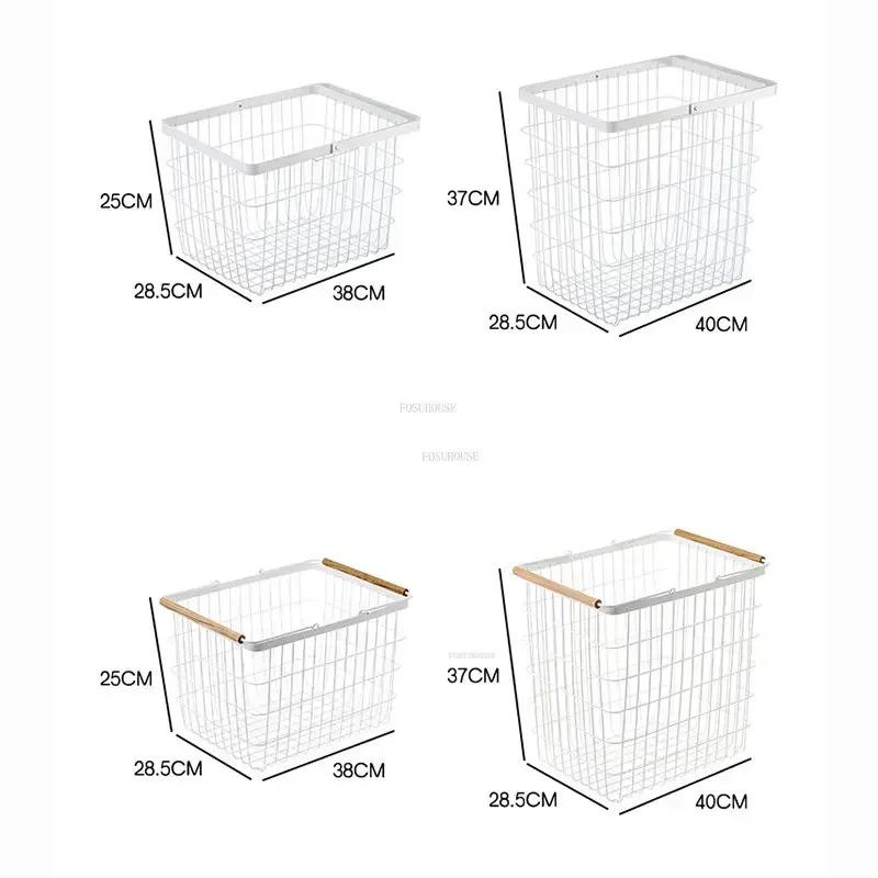 For Laundry Baskets Iron Dirty Clothes Basket with Wheels Change Clothes Basket Household Bathroom Double Layer Storage Shelf