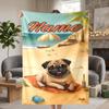 Cute PUPPY Custom Flannel Blankets Soft Warm Cozy Throws for Home Decor Holiday Gifts