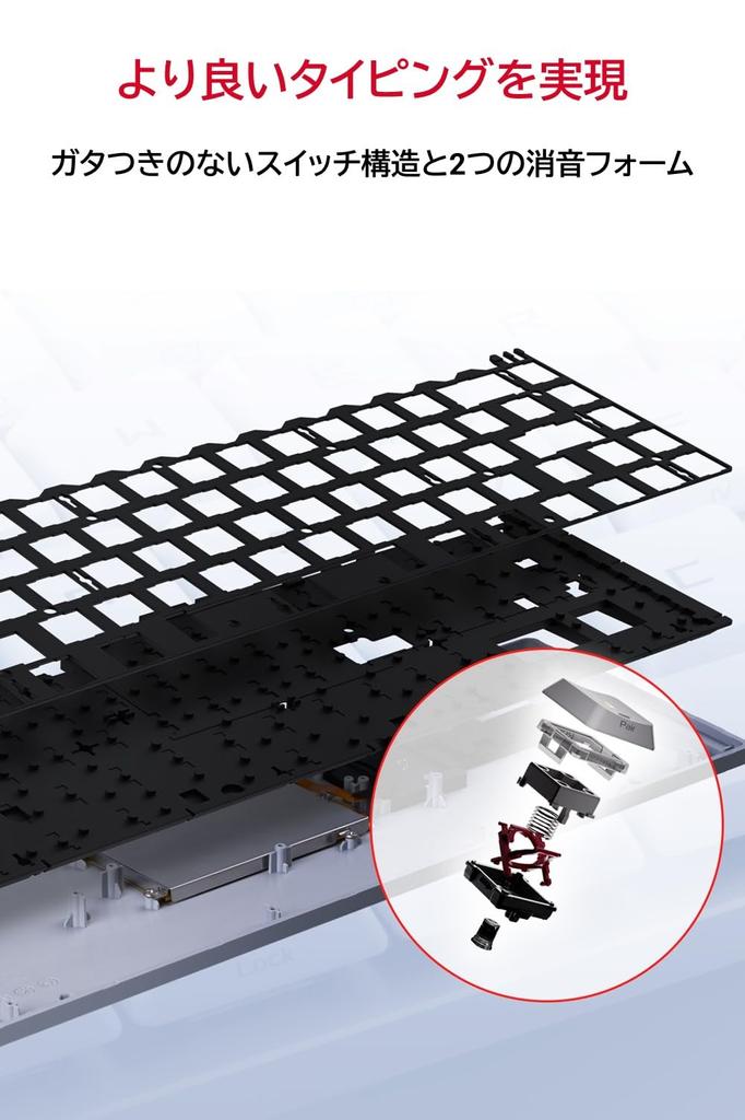 Asus Gaming Keyboard ROG Falchion RX Low RX Low Profile Optical Profile/ROG Switch/Wireless/Low Profile/65%/Thin Keyboard/2.4GHz Bluetooth/US