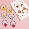 Cute Cartoon Fruit Hair Ties for Girls - High-Elasticity Soft Stretchy Vibrant Colors for Everyday Casual Wear, All-Season Use