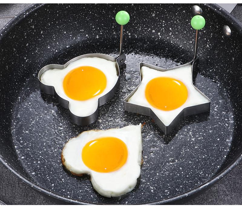 Stainless Steel 5Style Fried Egg Pancake Shaper Omelette Mold Mould Frying Egg Cooking Tools Kitchen Accessories Gadget Rings