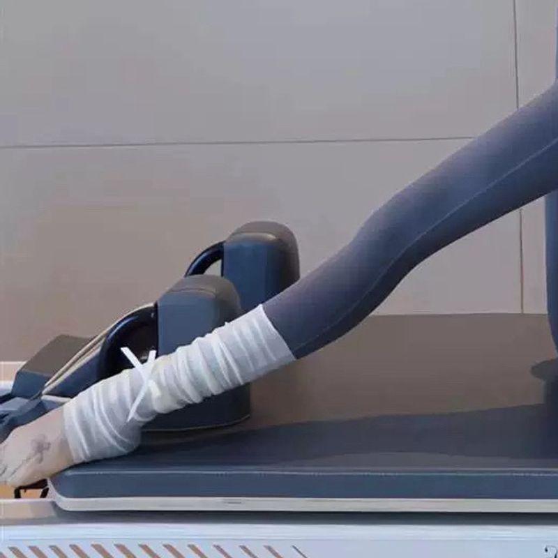 

Носки для йоги Ледяной шелк Защита от солнца Спортивные носки для тренировок Банты Дышащие Влагоотводящие Носки для бега Балета Махровые Гольфы White