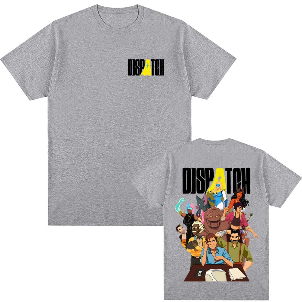 Dispatch Game Manga Style Game Logo Collage Funny Graphic Print Tee Men Women Cotton Comfortable High Quality Soft Oversized Top