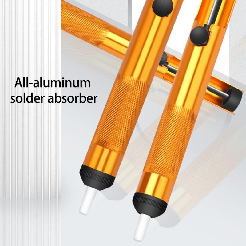 Desoldering Pumping Aluminum Metal Suction Tin Pen Soldering Sucker Pen Removal Vacuum Soldering Iron Desolder Hand Welding