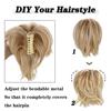 MISS WIG Synthetic Short Wavy Ponytail Extensions Deformation Claw Ponytail Style For Women Daily Party Wear