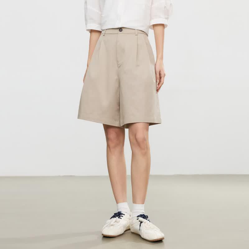Elva s Island Summer Casual Straight-Leg Shorts L