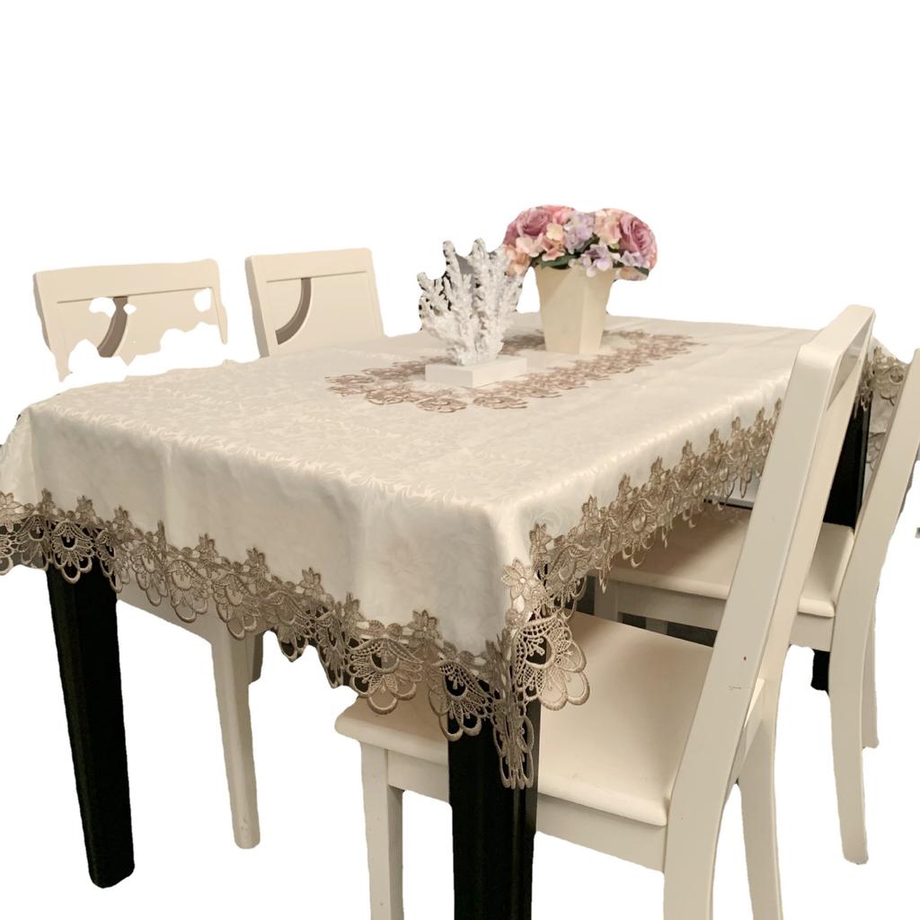 European Coffee Table Tablecloth Ins Style Simple Household Rectangular Jacquard Embroidery Fabric Lace Tablecloth