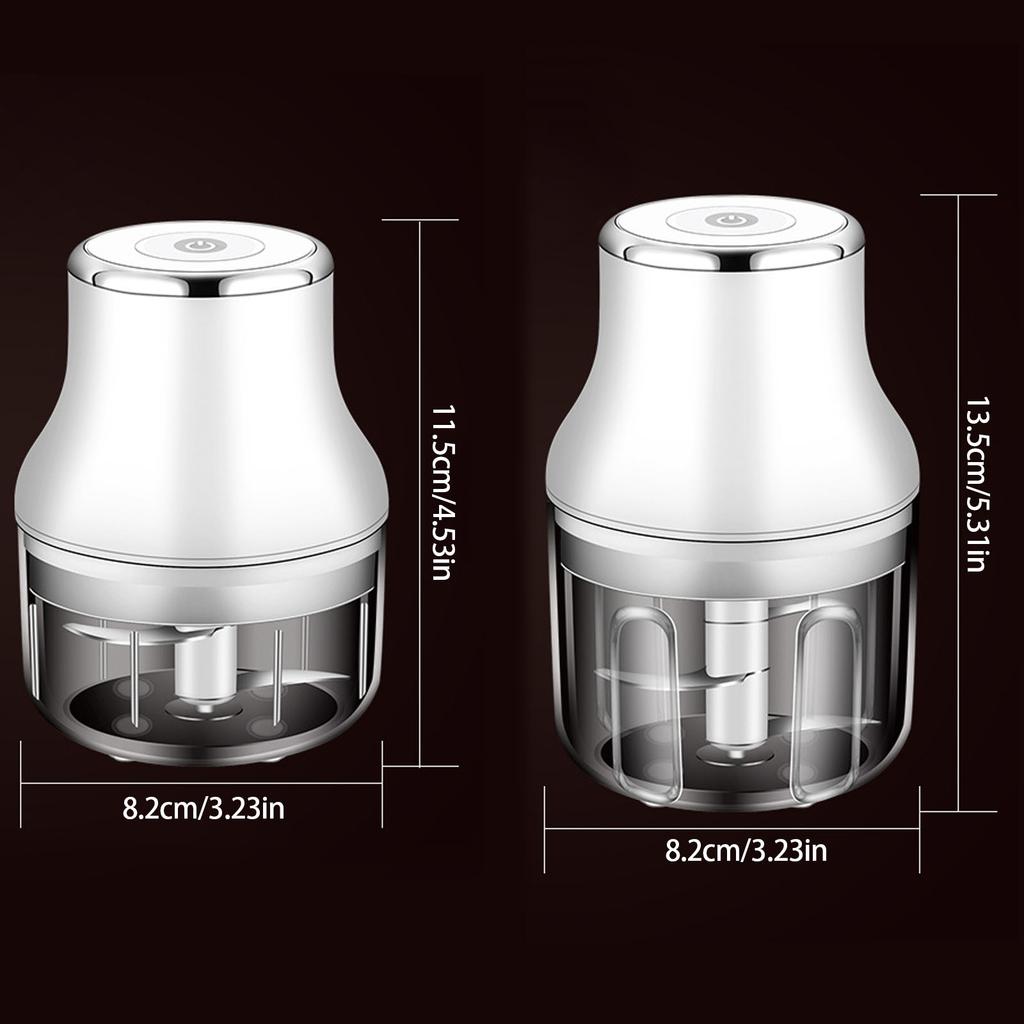 Portable Electric Garlic Mincer Miniature USB Rechargeable Chopper Wireless Vegetable Crusher Convenient Kitchen Tool