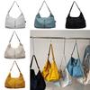 Borsa a tracolla minimalista in tela con chiusura a zip per uso quotidiano casual