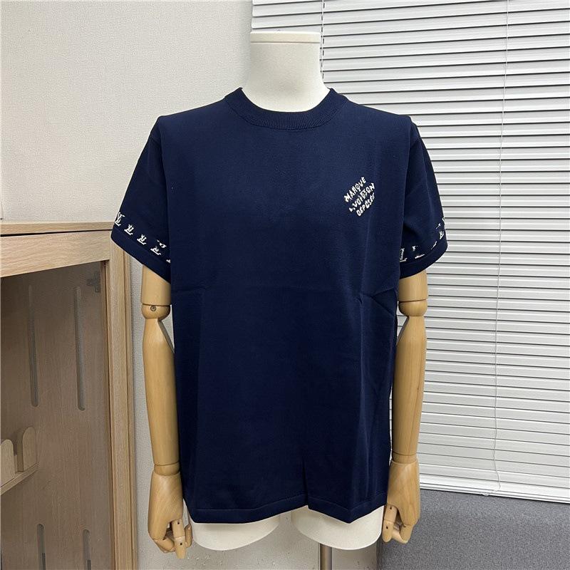 Edition 2025 Spring/Summer Trendy Jacquard Brand Logo Knit Unisex Short Sleeve