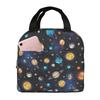 Solar System Space Planets Universe Insulated Lunch Bag for Women Office Cooler Thermal Food Box Tote Lunch Boxes Container