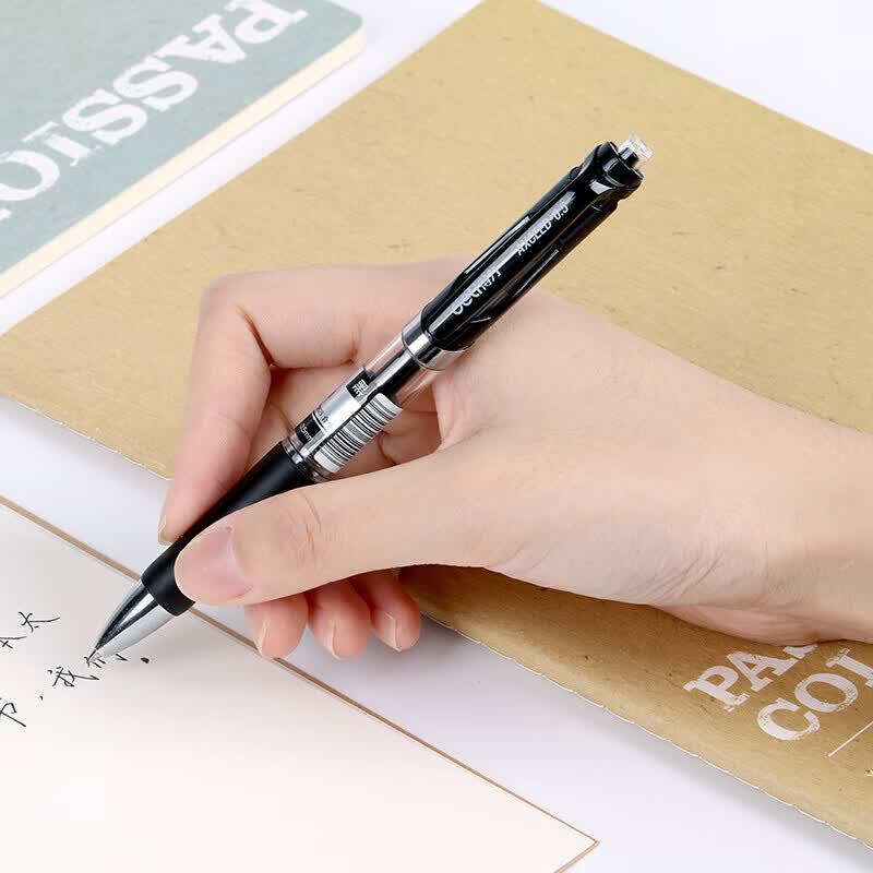 Deli S01 Retractable Gel Pen, 0.5mm Black