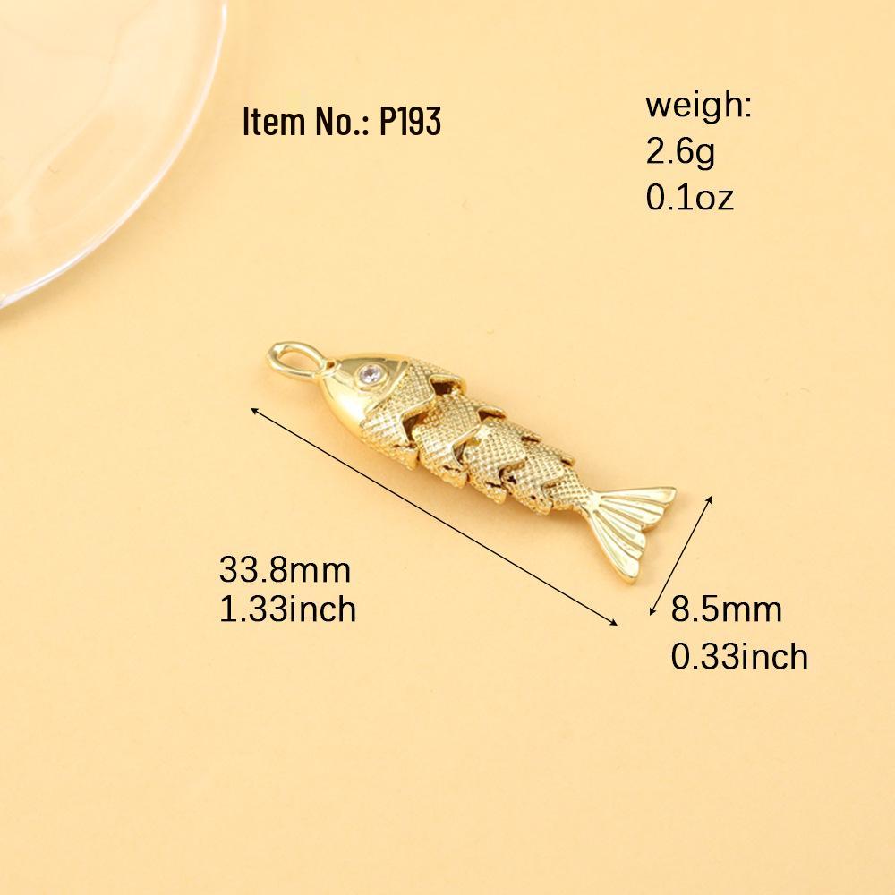 Eleganter vergoldeter Koi-Fisch Anhänger mit Strasssteinen