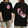 Japanese Anime Demon Slayer Graphic Print T Shirt Summer Oversized Men T-Shirt Fashion Casual Women Crew Neck Short Sleeve Tees
