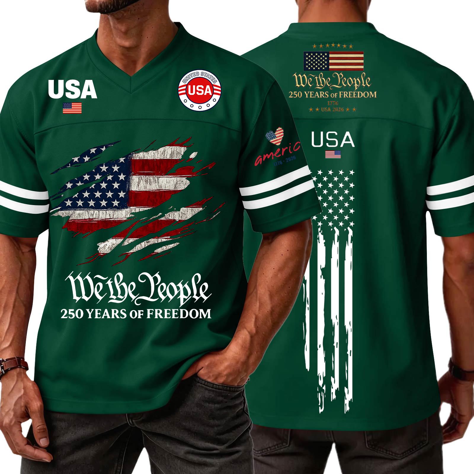 

Men s Casual Fashion V-Neck Independence Day Print Short Sleeve Sports T-Shirt Top XL